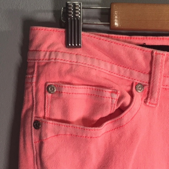 A.n.a jeans women’s size 12P 12 petite fluorescent pink cropped skinny r… - Picture 7 of 11
